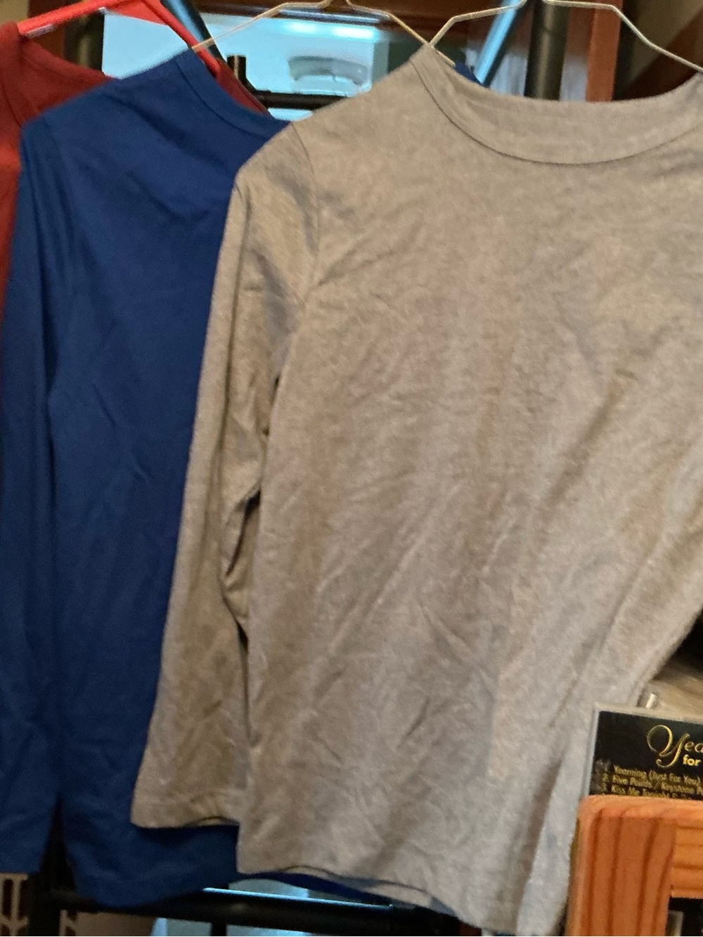 wonder nation Gray, Blue & Red Kids Long Sleeve Tops
